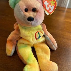 Original 1996 Ty “Peace” Bear Beanie Baby RARE!